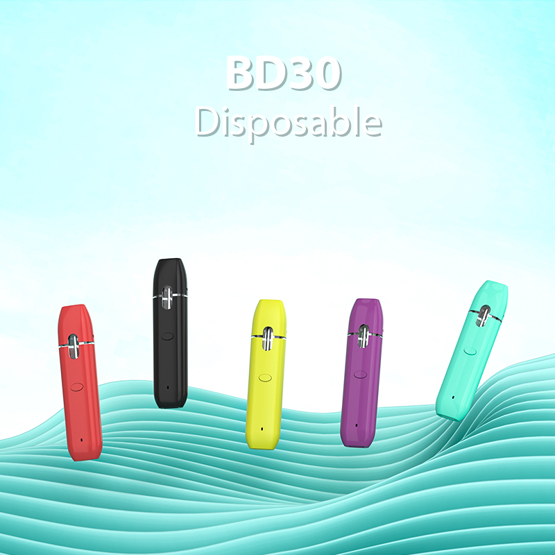 BD30: The perfect combination of fourth-generation atomizer core, large curved window and disposable e-cigarette device