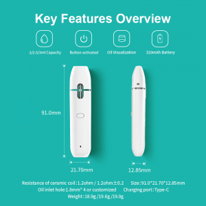 BD30 | BOSHANG Rechargeable All-In-One Disposable with Preheating button