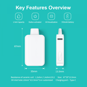 BD35 | BOSHANG Multiple Capacity Options Rechargeable All-In-One Disposable
