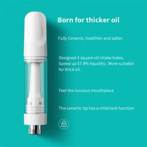 The thc/cbd cartridge for thick oil